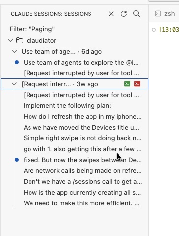 Claude Sessions Explorer - Search and filter sessions